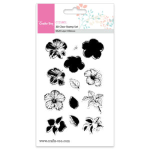 Crafts Too 3D Clear Stamp Multi Layer Hibiscus