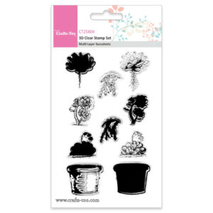 Crafts Too 3D Clear Stamp Multi Layer Succulents