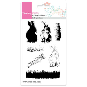 Crafts Too 3D Clear Stamp Multi Layer Bunny