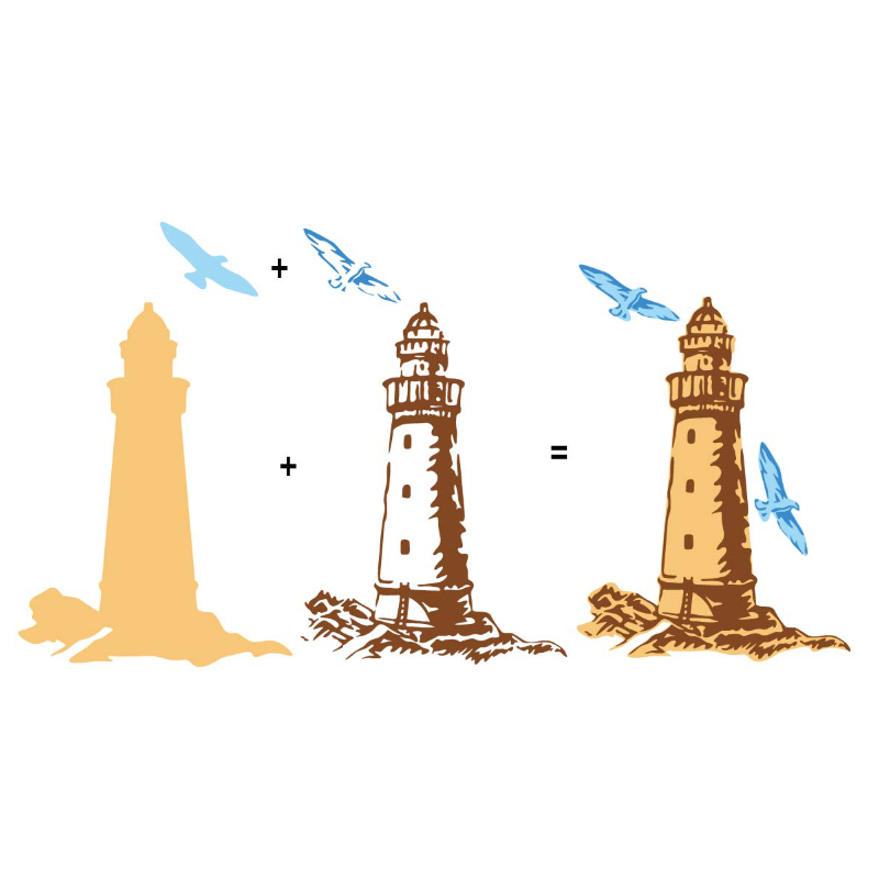 Crafts Too 3D Clear Stamp Multi Layer Lighthouse