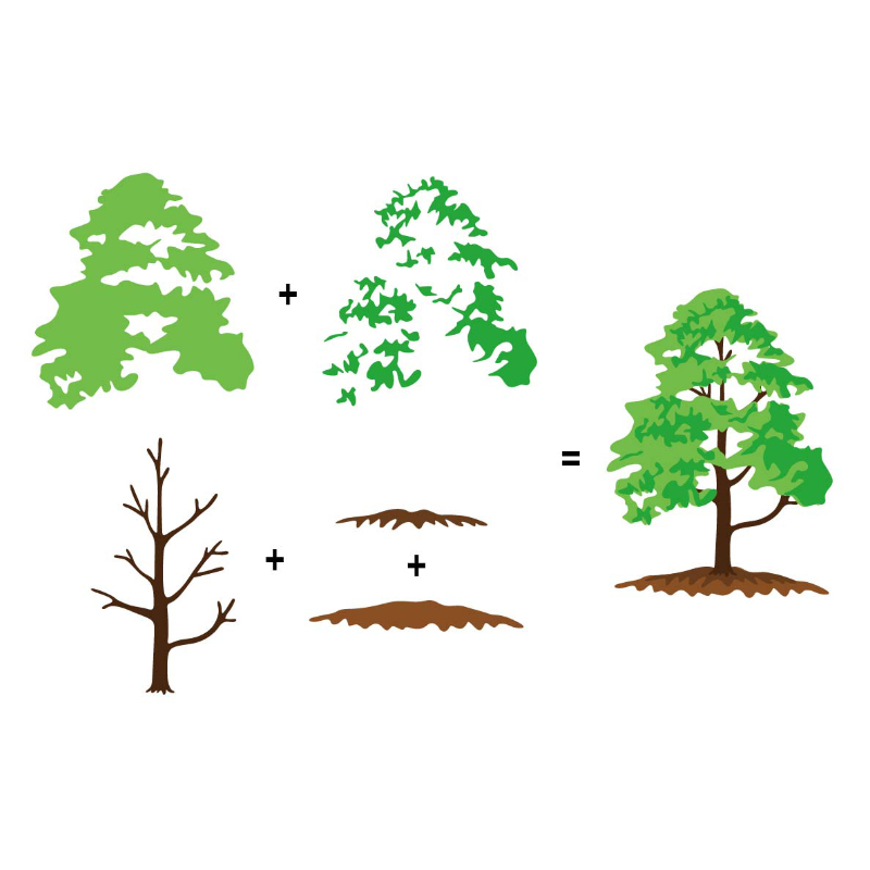 Crafts Too 3D Clear Stamp Multi Layer Tree
