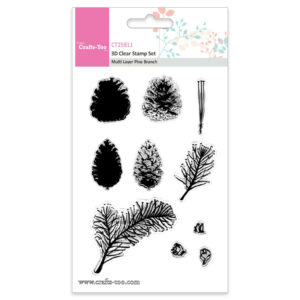 Crafts Too 3D Clear Stamp Multi Layer Pine Branch