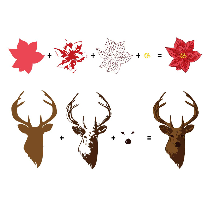 Crafts Too 3D Clear Stamp Multi Layer Stag
