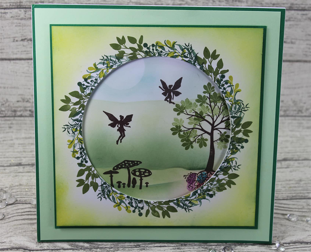 Two Jays Stamp Spring Foliage