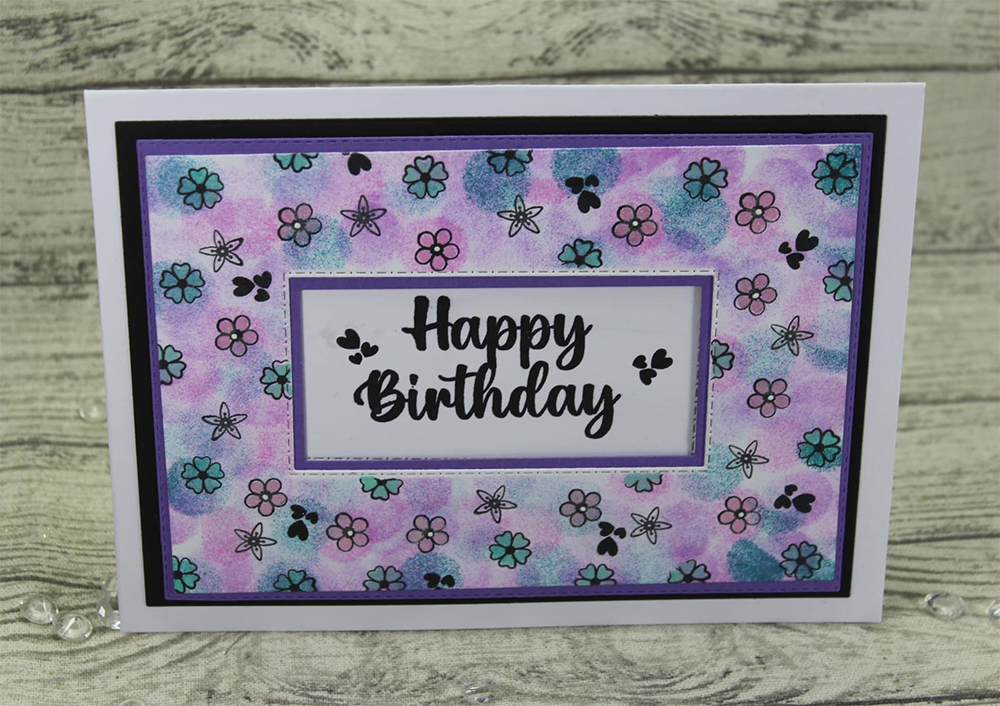 Two Jays Stamp Summer Flowers