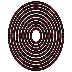 Presscut Stitching Nesting Oval