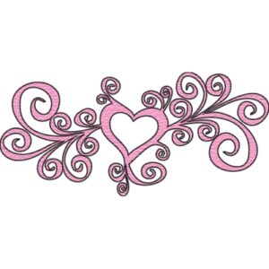 Presscut Heart Swirl