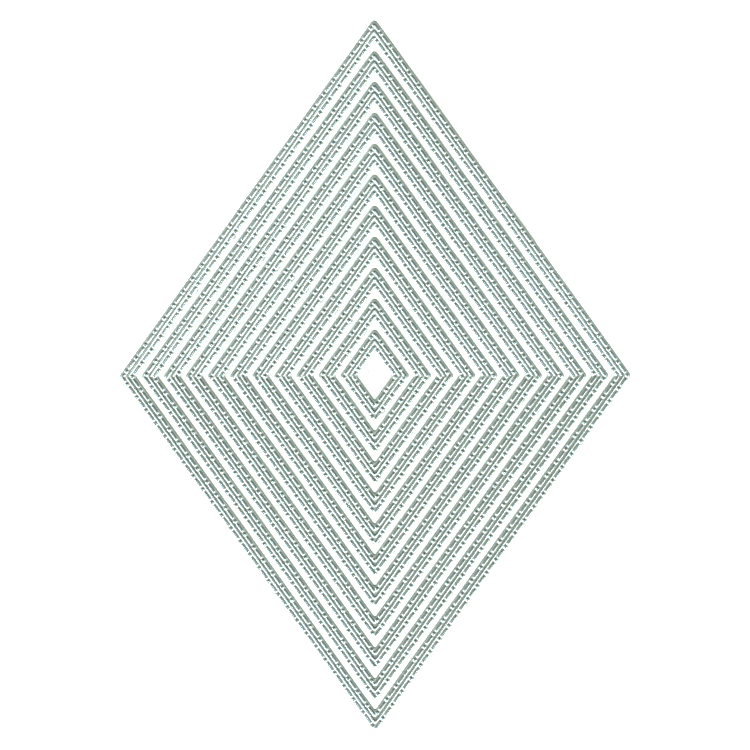 Presscut Nesting Stitch Dot Diamonds