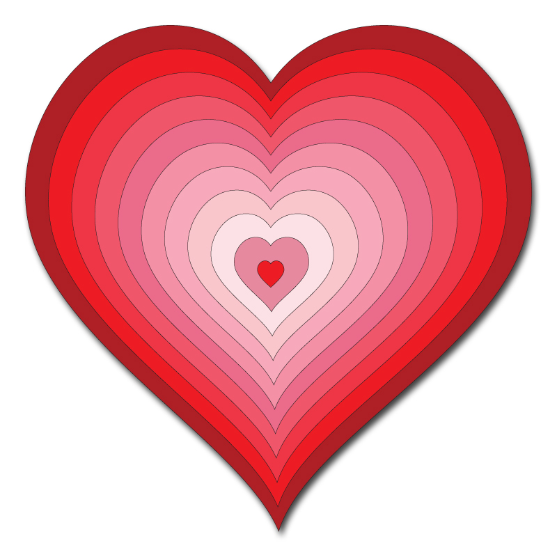 Presscut Nesting Heart