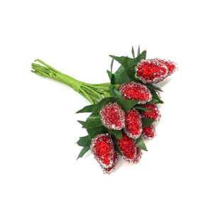 Craft Artist Festive Stamen Red Glass