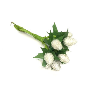 Craft Artist Festive Stamen White Glass