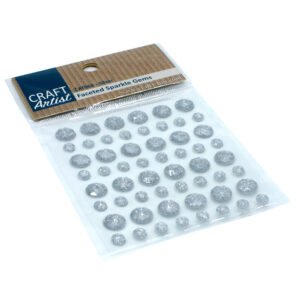Craft Artist Faceted Sparkle Gems Silver