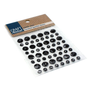 Craft Artist Faceted Sparkle Gems Black