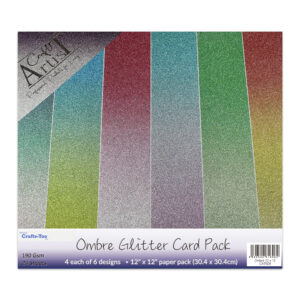 Craft Artist Ombre Glitter Card Pack 12" x 12"