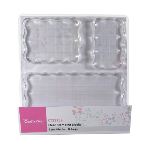 Crafts Too Clear Stamping Blocks Small, Medium & Large set - Image 3