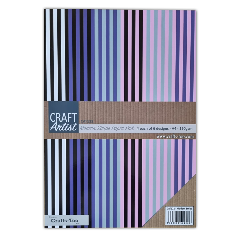 Craft Artist Modern Stripe Paper Pad A4 Art of Craft
