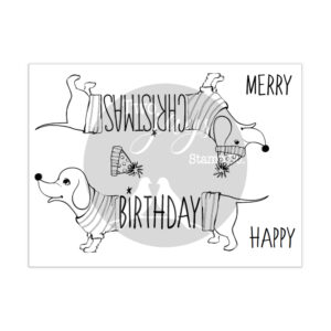 Two Jays Stamps Christmas Sausage Dog