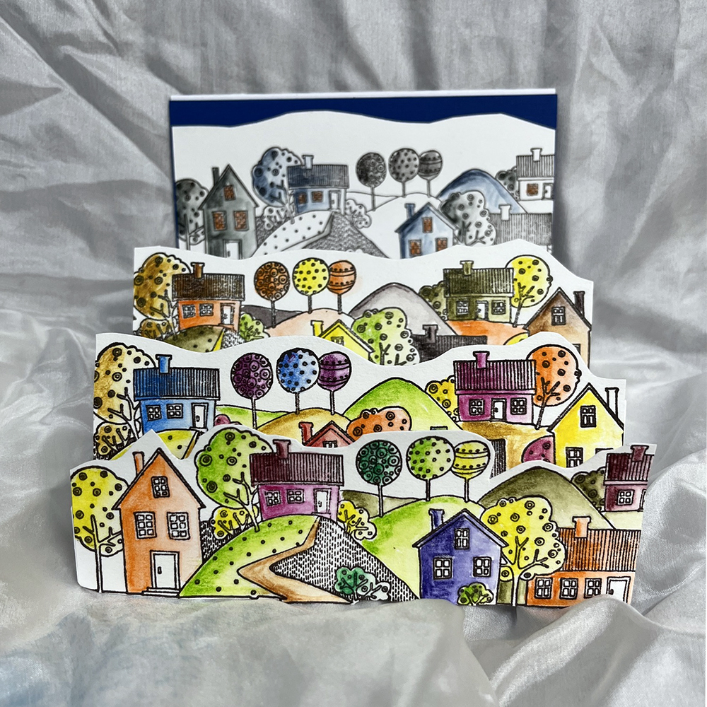 Two Jays Clear Stamps Funky Village