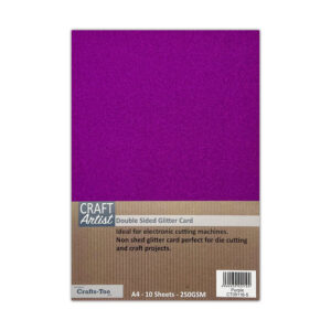 Craft Artist Double Sided Glitter Card Purple