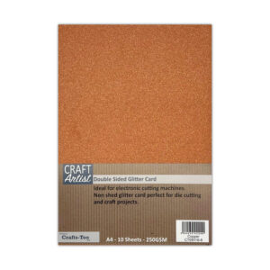 Craft Artist Double Sided Glitter Card Copper