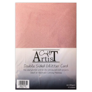 Craft Artist Double Sided Glitter Card Baby Pink