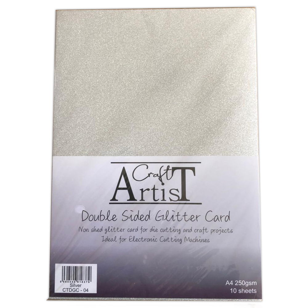 Buy A Craft Artist Double Sided Glitter Card Silver