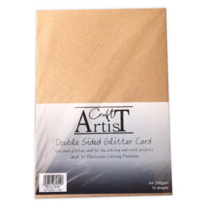 Craft Artist Double Sided Glitter Card Rose Gold