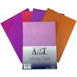 Craft Artist Glitter Card Warm Tones