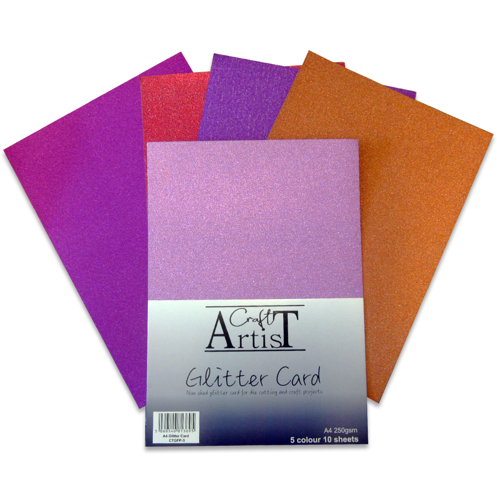 Craft Artist Glitter Card Warm Tones