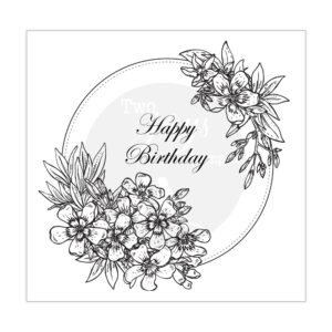 Two Jays Clear Stamps Spring Flower Frame