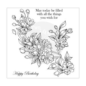 Two Jays Clear Stamps Spring Flower Bough