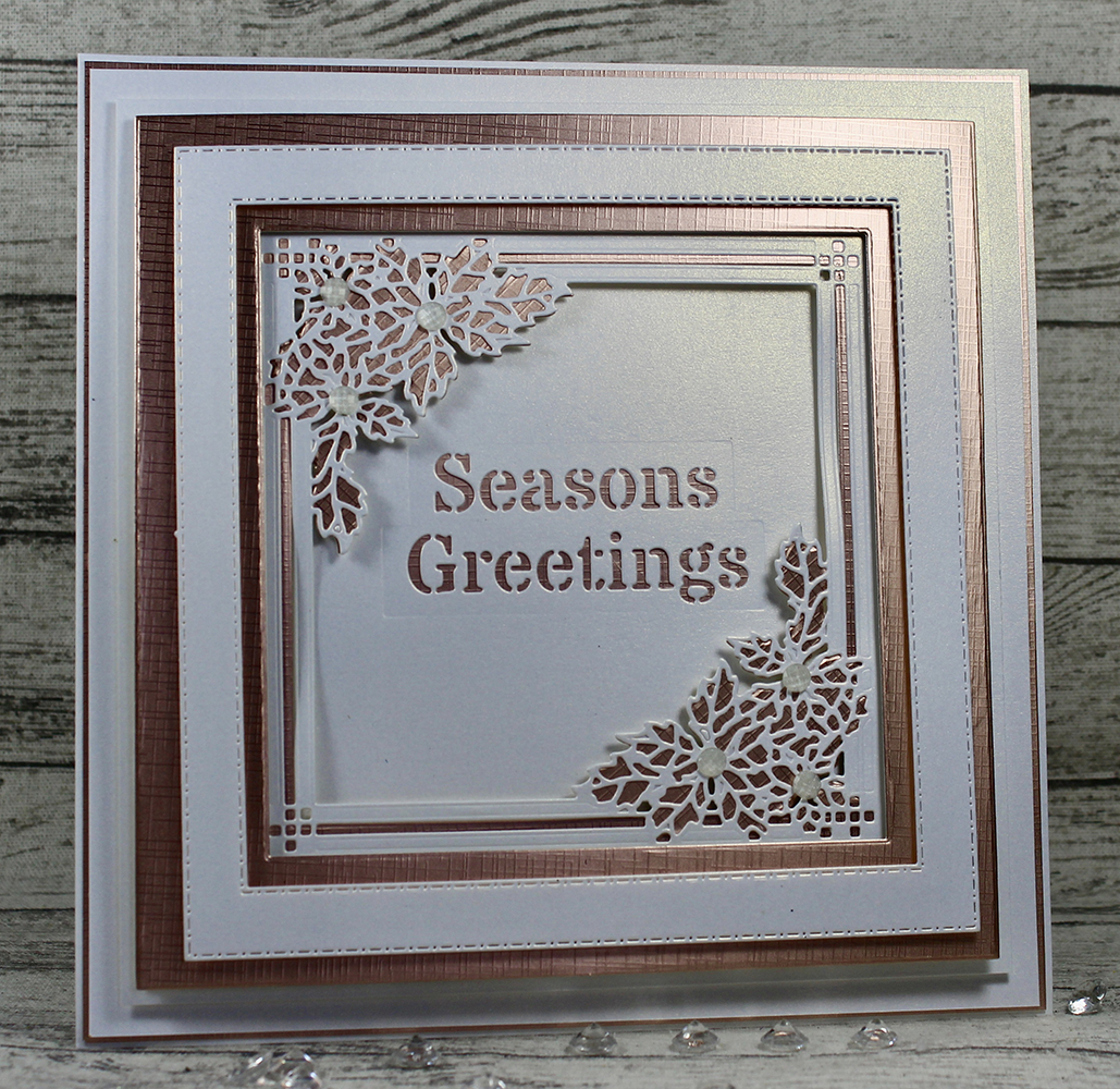 John Next Door Pinstripe Poinsettia Frame