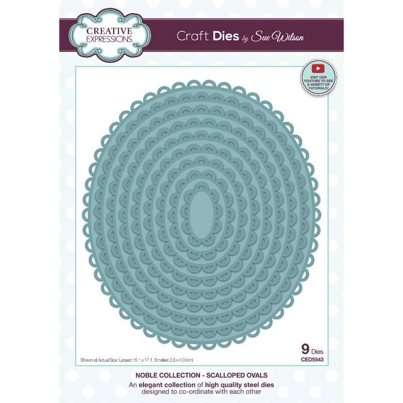 Buy A Sue Wilson Noble Scalloped Ovals Craft Die