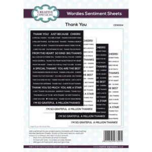 Wordies Sentiment Sheets Thank You