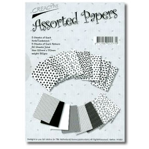 Buy A Assorted Papers Black & White DE2