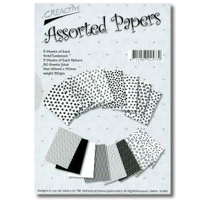 Assorted Papers Black & White DE2
