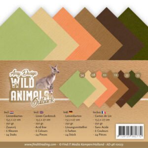 Amy Design Wild Animals Outback Linen Cardstock Pack 4K