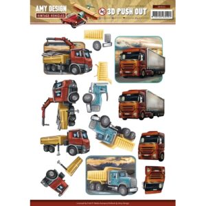 Amy Designs 3D Push Out Vintage Vehicle