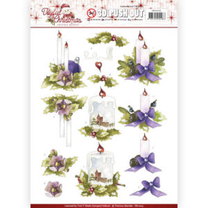 Precious Marieke 3D Push Out Joyful - Christmas Candles