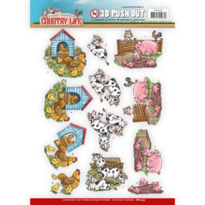 Yvonne Creations 3D Push Out Country Life - Farm Animals
