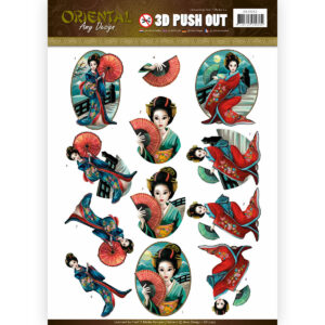Amy Design 3D Push Out Oriental - Geishas
