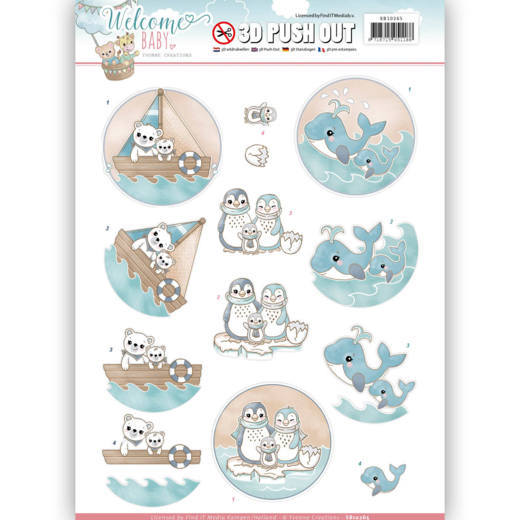Yvonne Creations 3D Push Out Welcome Baby - By The Sea