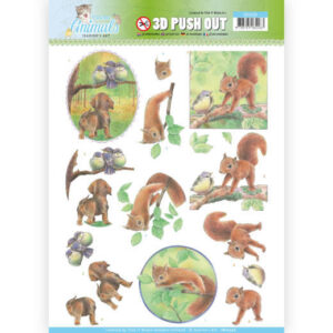 Jeanine's Art 3D Push Out Young Animals - In the Forest