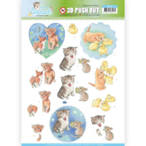 Jeanine's Art 3D Push Out Young Animals - Kittens