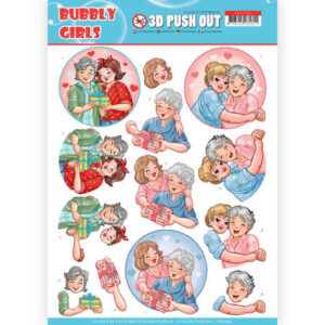 Yvonne Creations 3D Push Out Bubbly Girls - Mothers Day