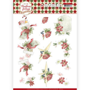 Precious Marieke 3D Push Out Warm Christmas Feelings - Red Christmas Ornaments