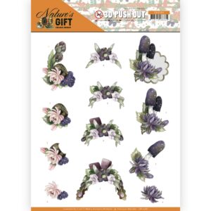 Precious Marieke 3D Push Out Nature's Gift - Purple Gift