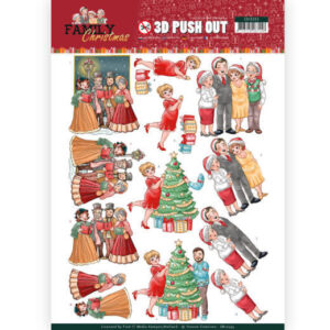 Yvonne Creations 3D Push Out Family Christmas - Celebrate Christmas