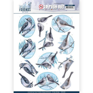 Amy Designs 3D Push Out Winter Friends - Sparkling Birds