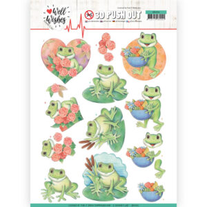 Jeanine's Art 3D Push Out Well Wishes - Frogs
